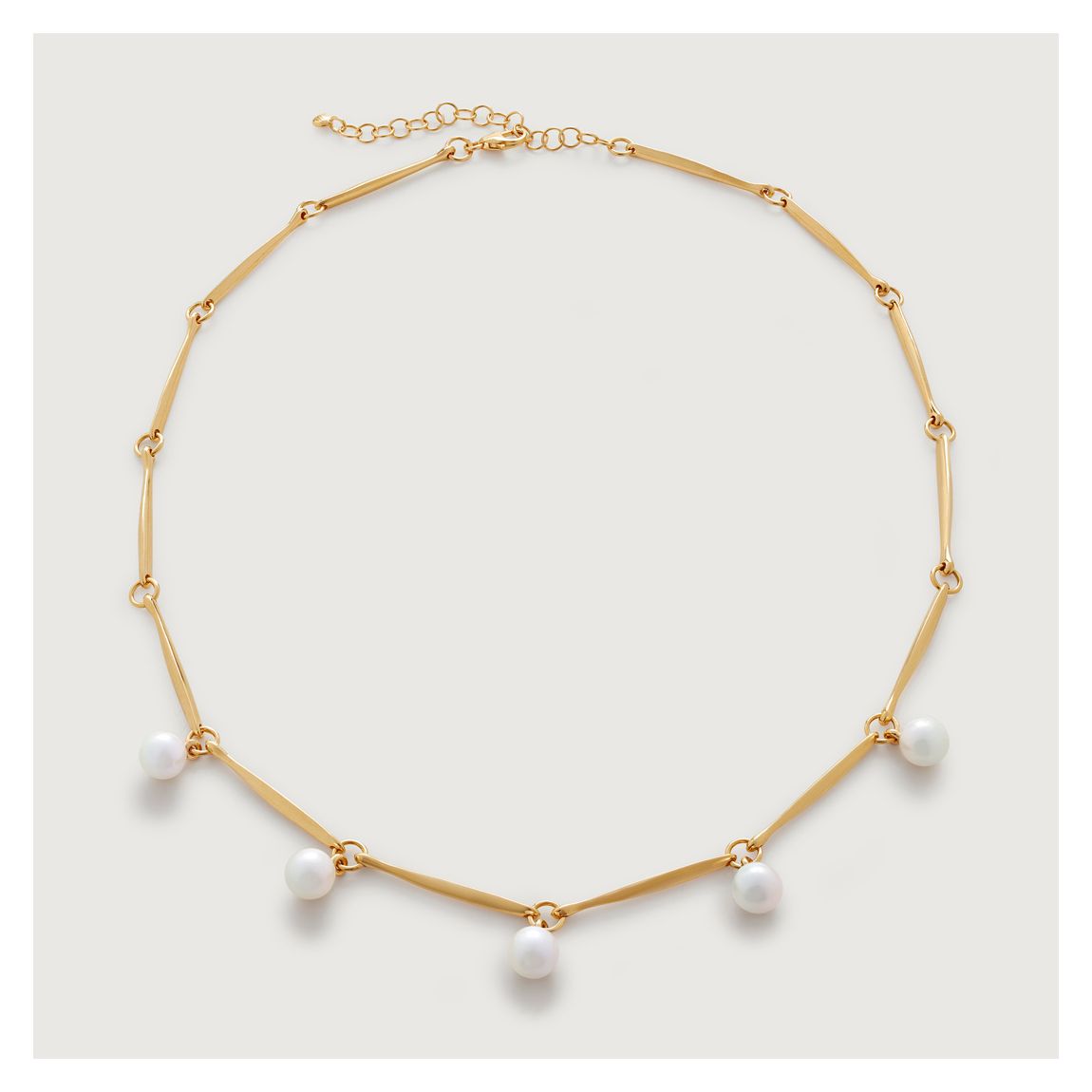 Gold Nura Round Pearl Drop Necklace main product photo