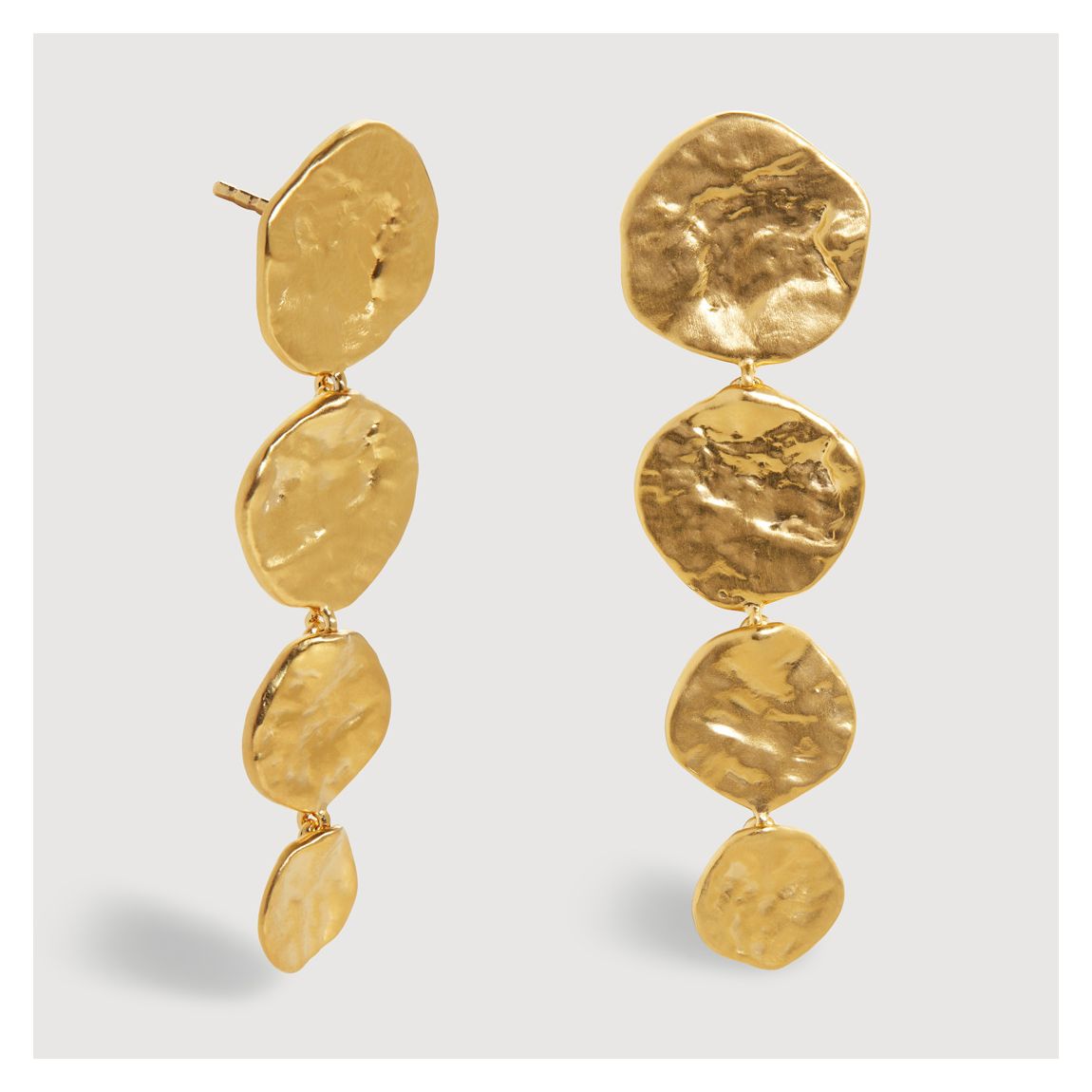 Gold Capri Disc Cocktail Earrings main product photo