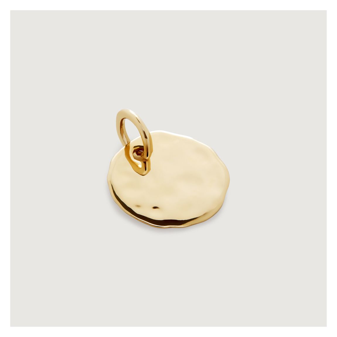 Yellow Gold Siren Round Disc Pendant Charm main product photo