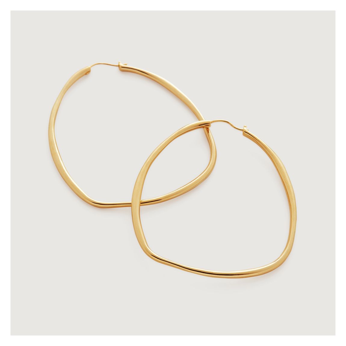 Gold Plated Nura Reef Large Hoop Earrings main product photo