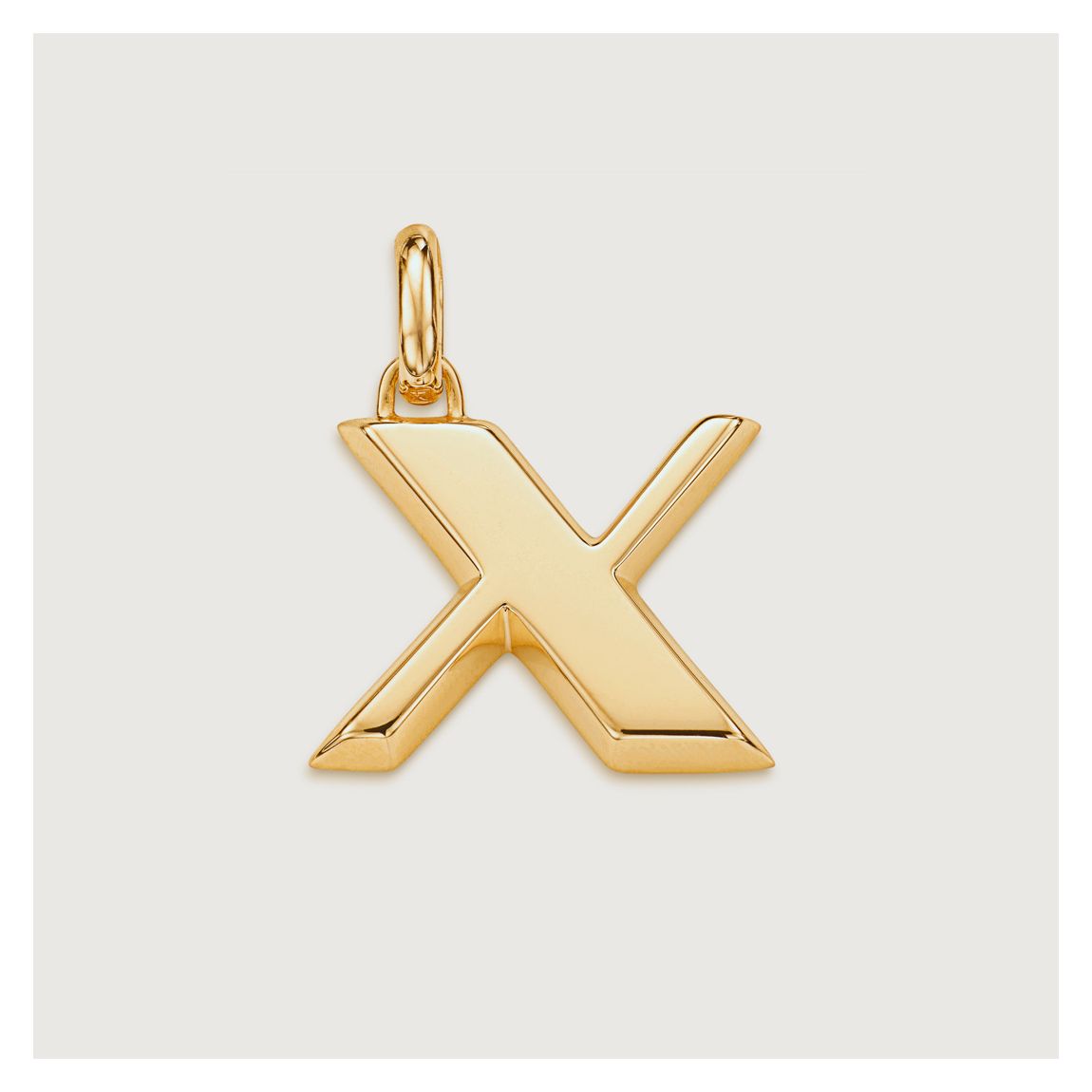 Gold Alphabet X Pendant Charm main product photo