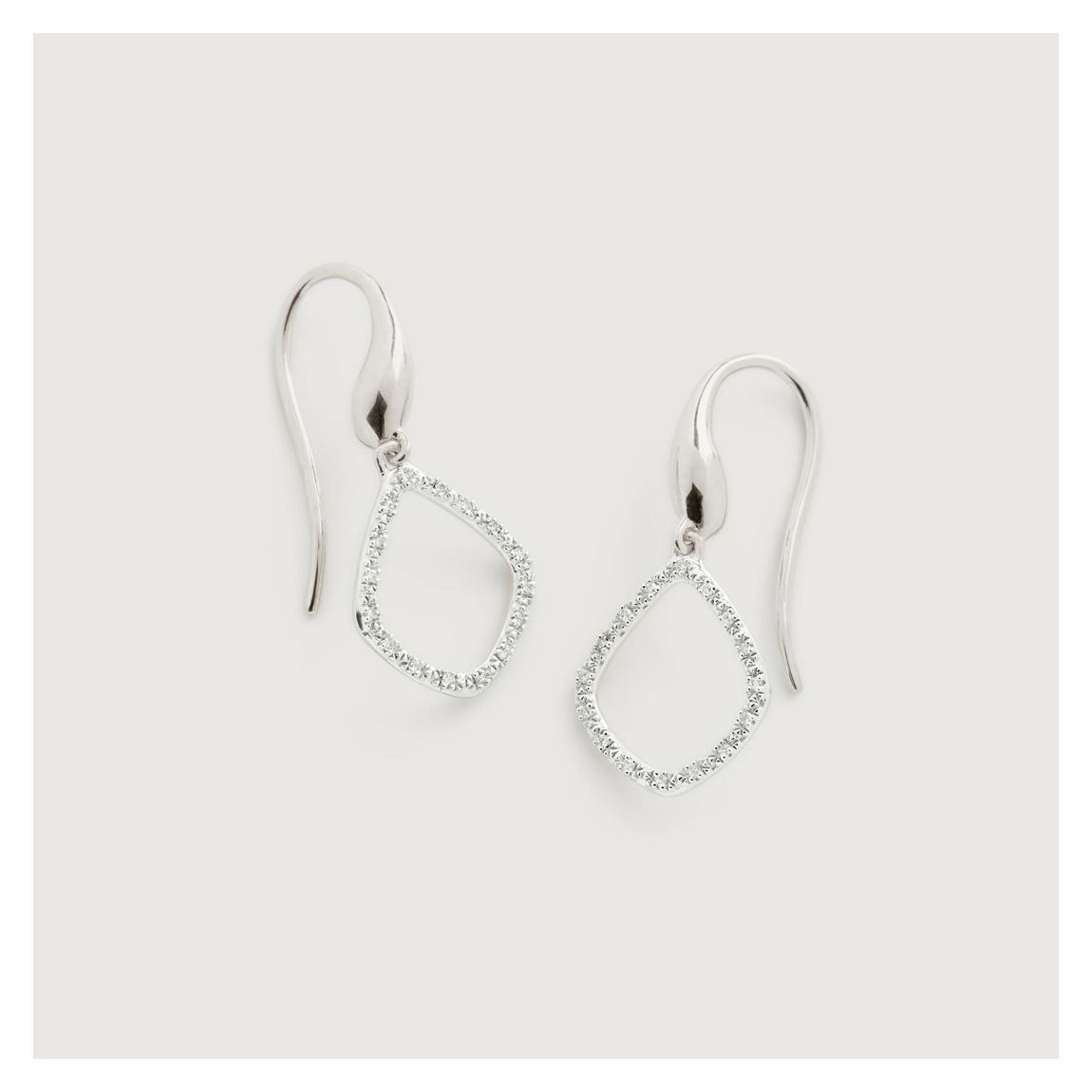 Silver Riva Diamond Kite Earrings main product photo