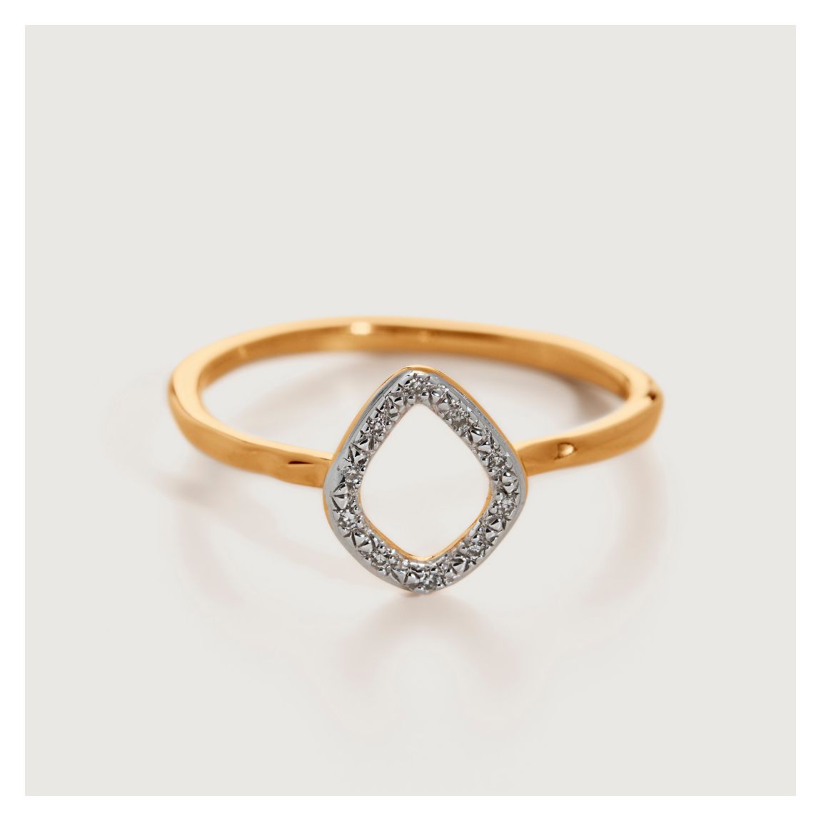 Gold Riva Mini Kite Stacking Ring main product photo