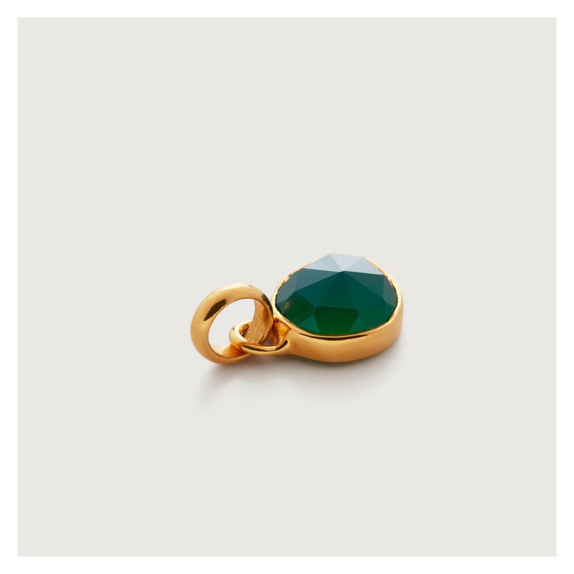 Green Onyx Siren Mini Bezel Pendant Charm main product photo