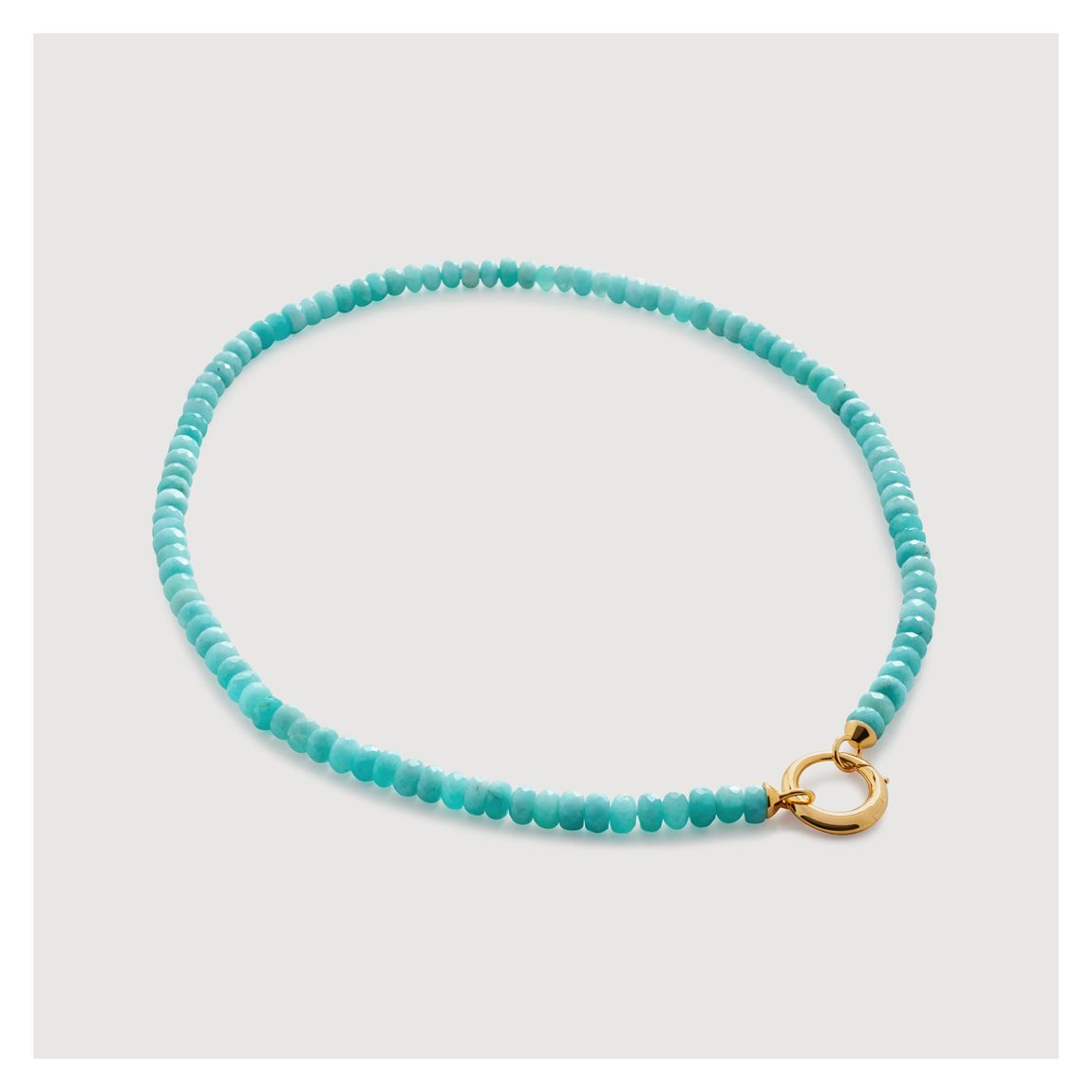 Gold Plated Kissing Moon Gemstone Capture Necklace 46cm main product photo