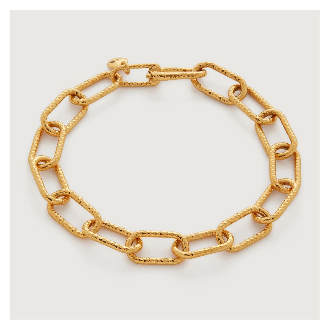 Gold Plated Alta Textured Chunky Chain Bracelet main product photo
