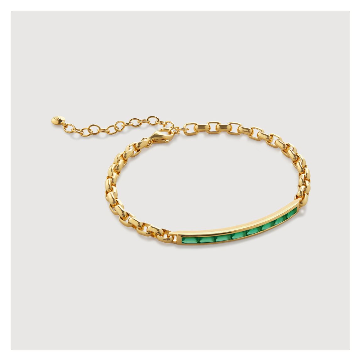 Gold Mini Baguette Chain Bracelet main product photo