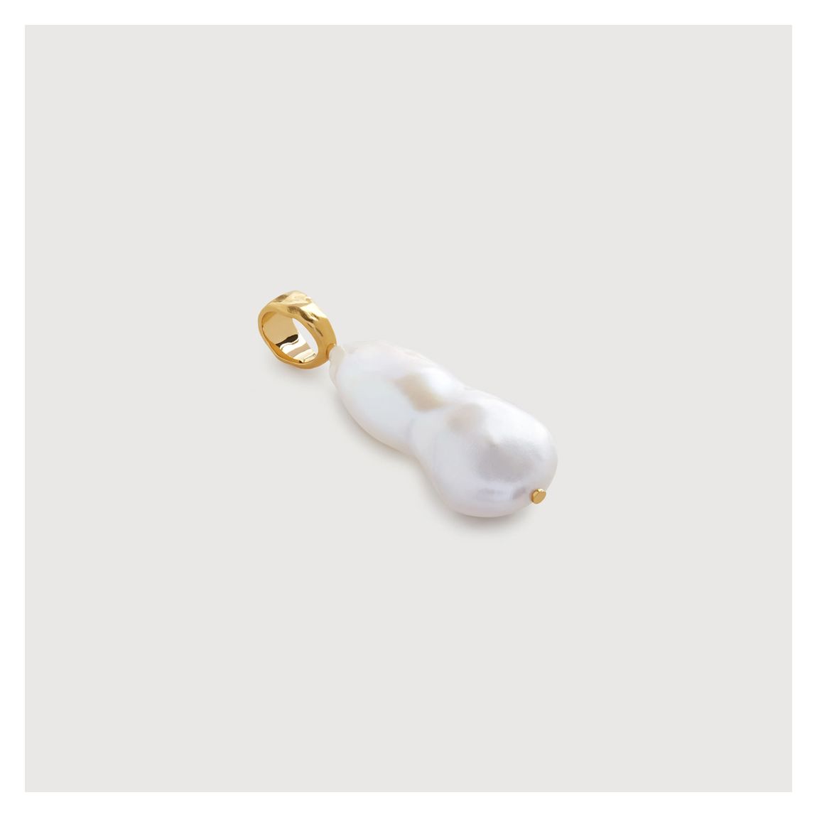 Gold Pearl Capri Teardrop Pendant Charm main product photo