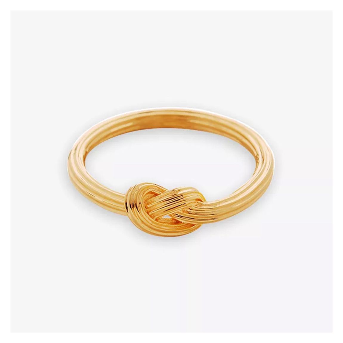 Gold Groove Skinny Knot Ring main product photo