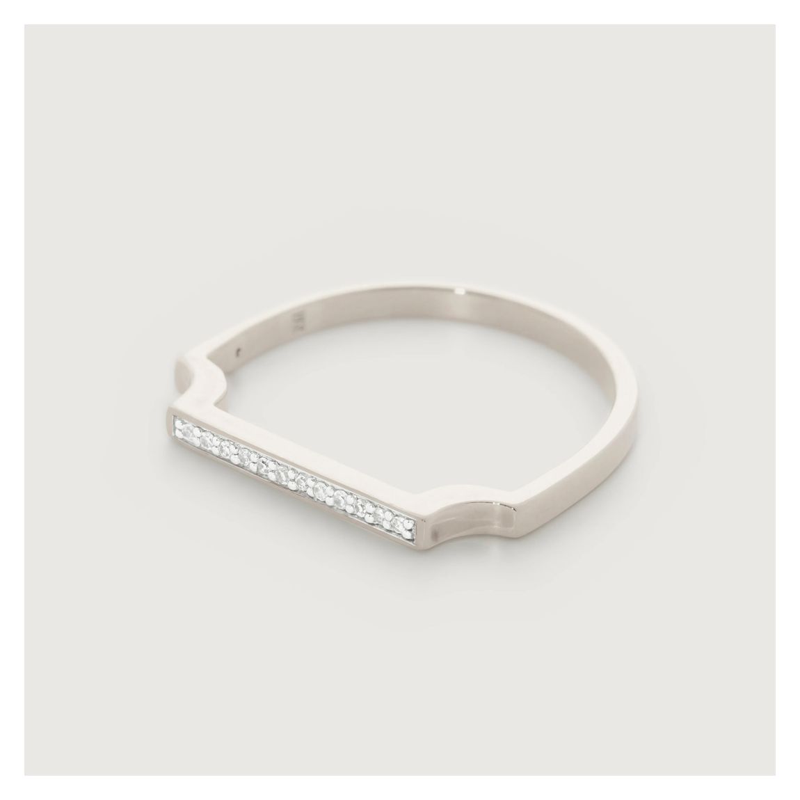 Silver Signature Thin Diamond Ring main product photo
