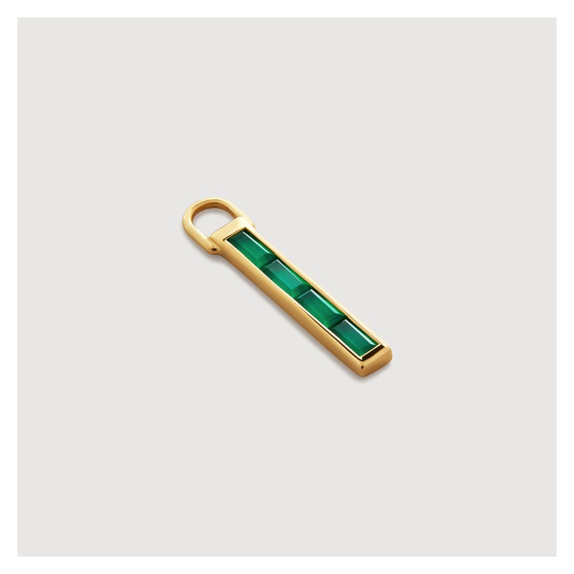 Green Onyx Mini Baguette Ear Charm main product photo
