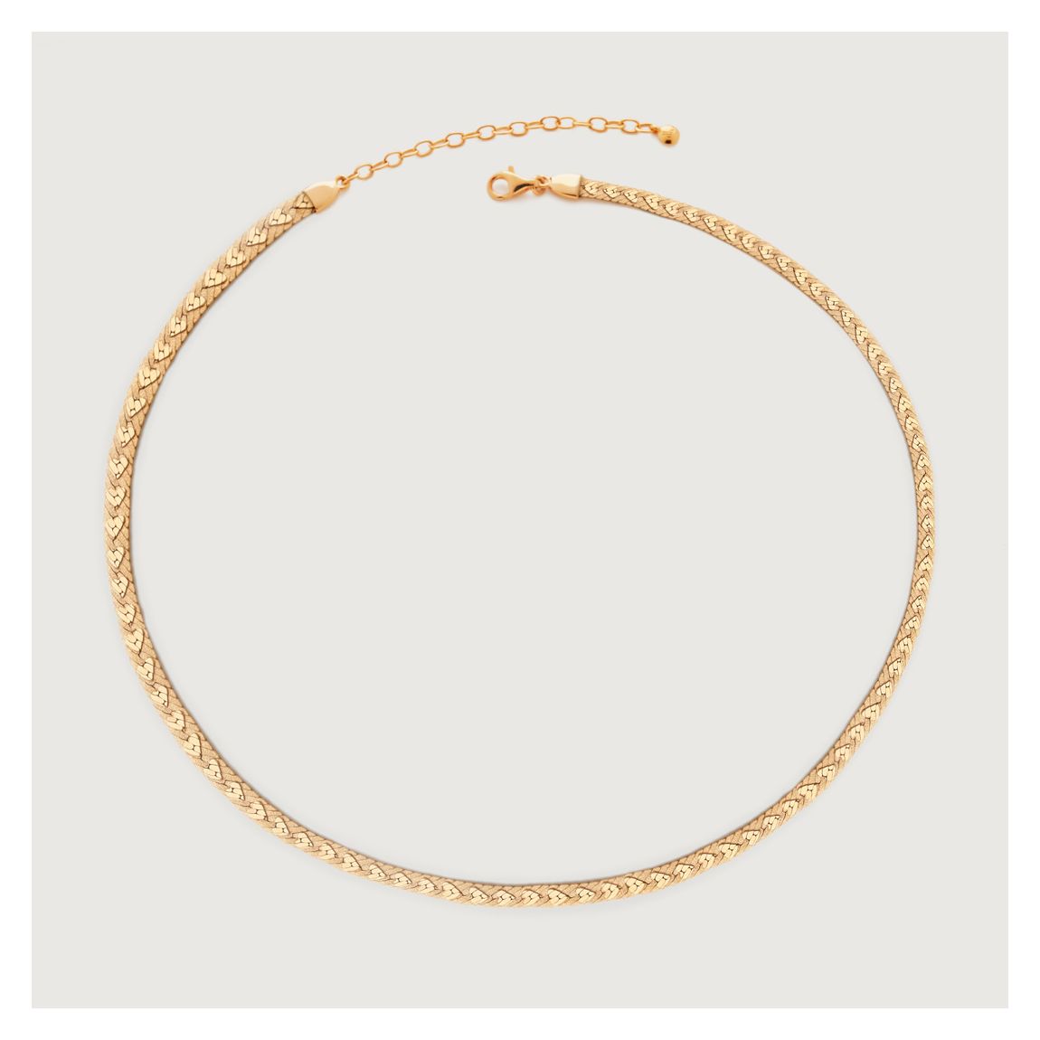 Gold Plated Heart Snake Choker Necklace main product photo