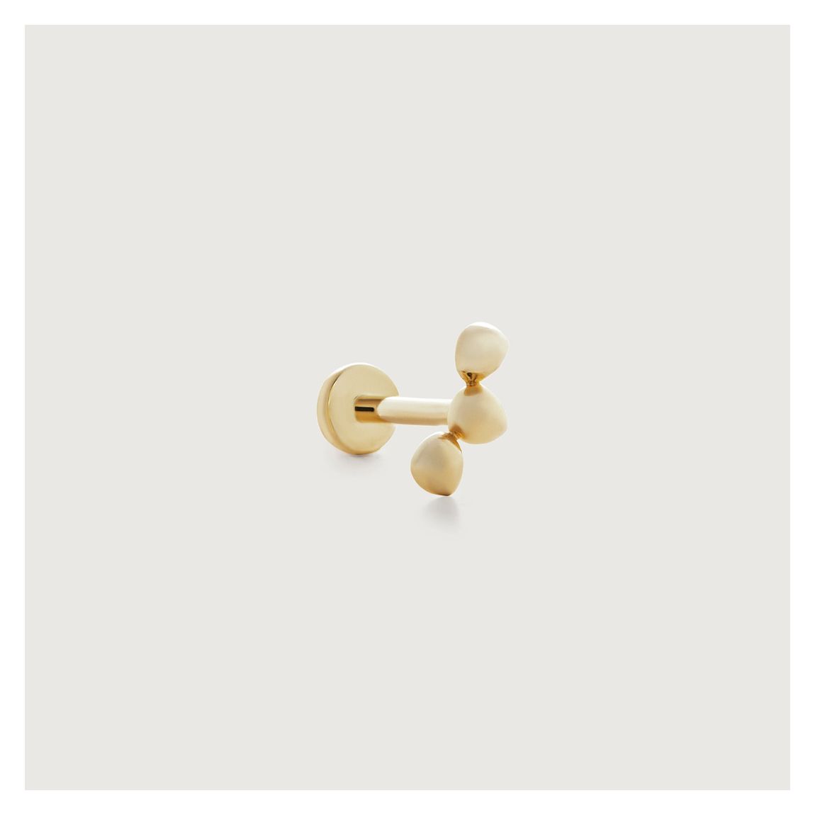 Gold Nura Mini Pebble Cluster Labret Piercing Earring main product photo