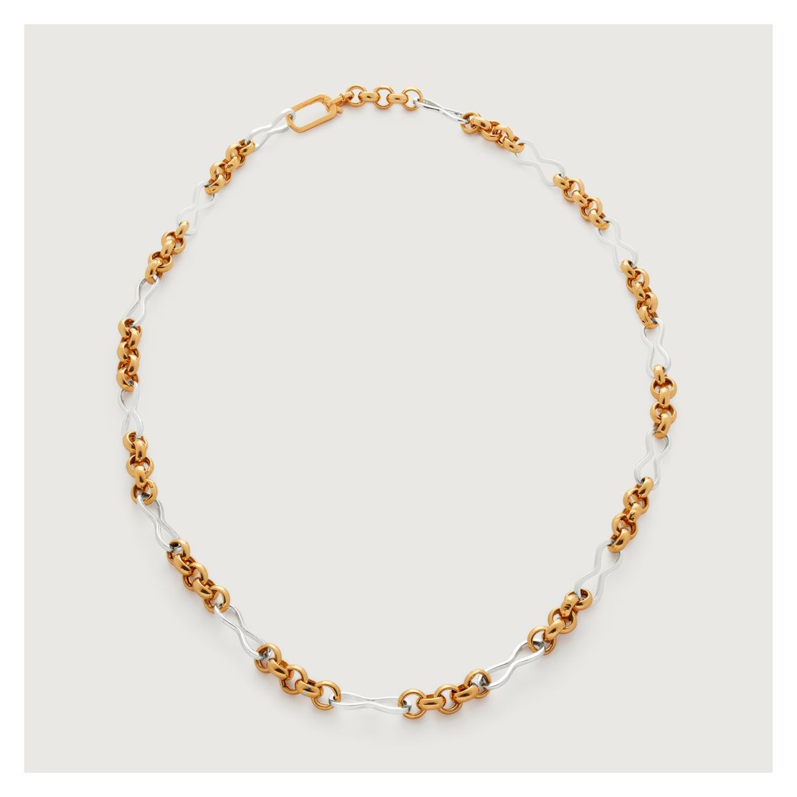 Gold Heritage Link Mixed Metal Necklace main product photo