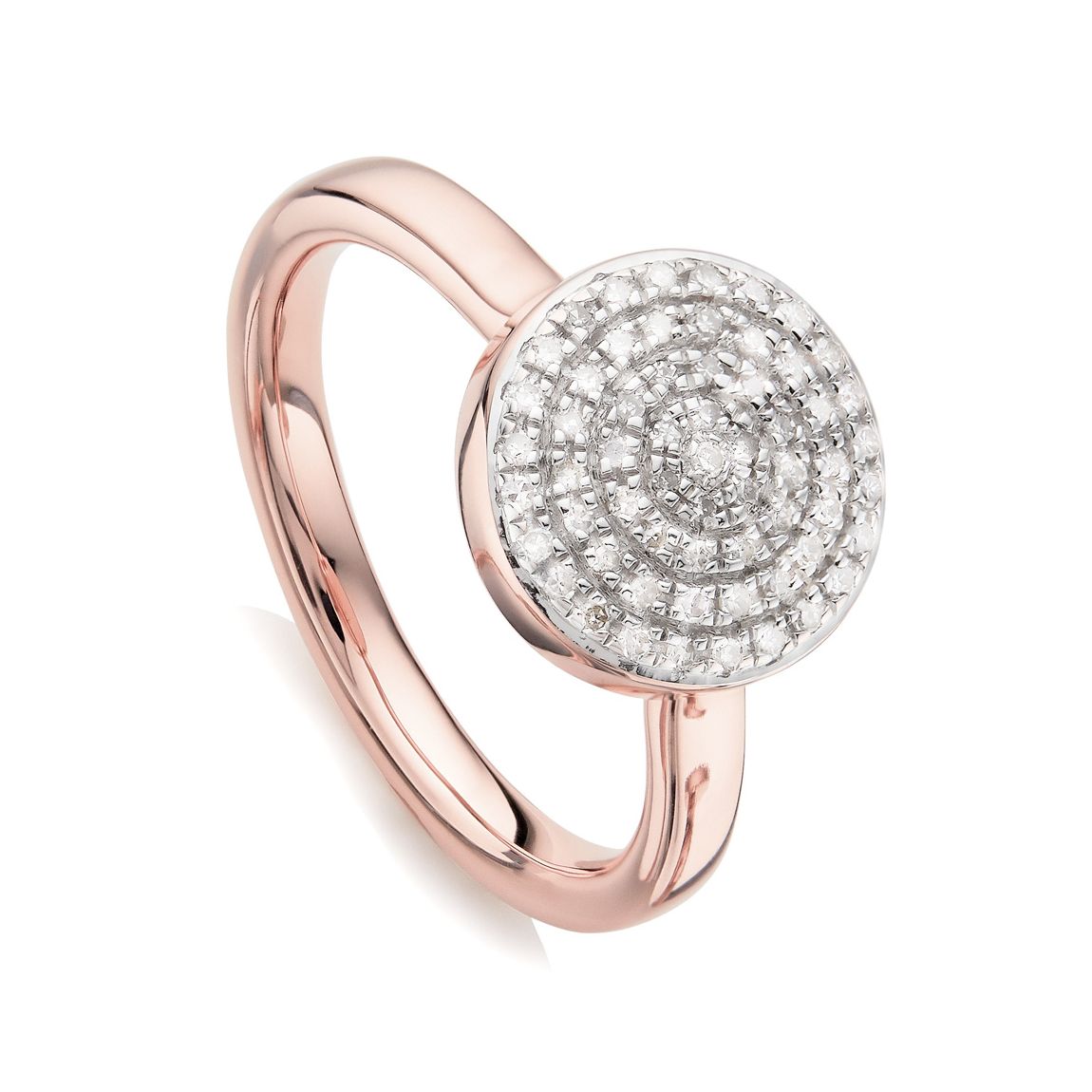 Rose Gold Fiji Large Button Stacking Ring main product photo