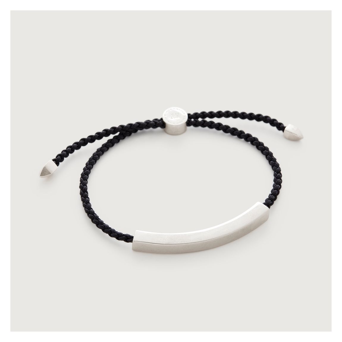 Black Sterling Silver Linear Large Men's Friendship Bracelet main product photo
