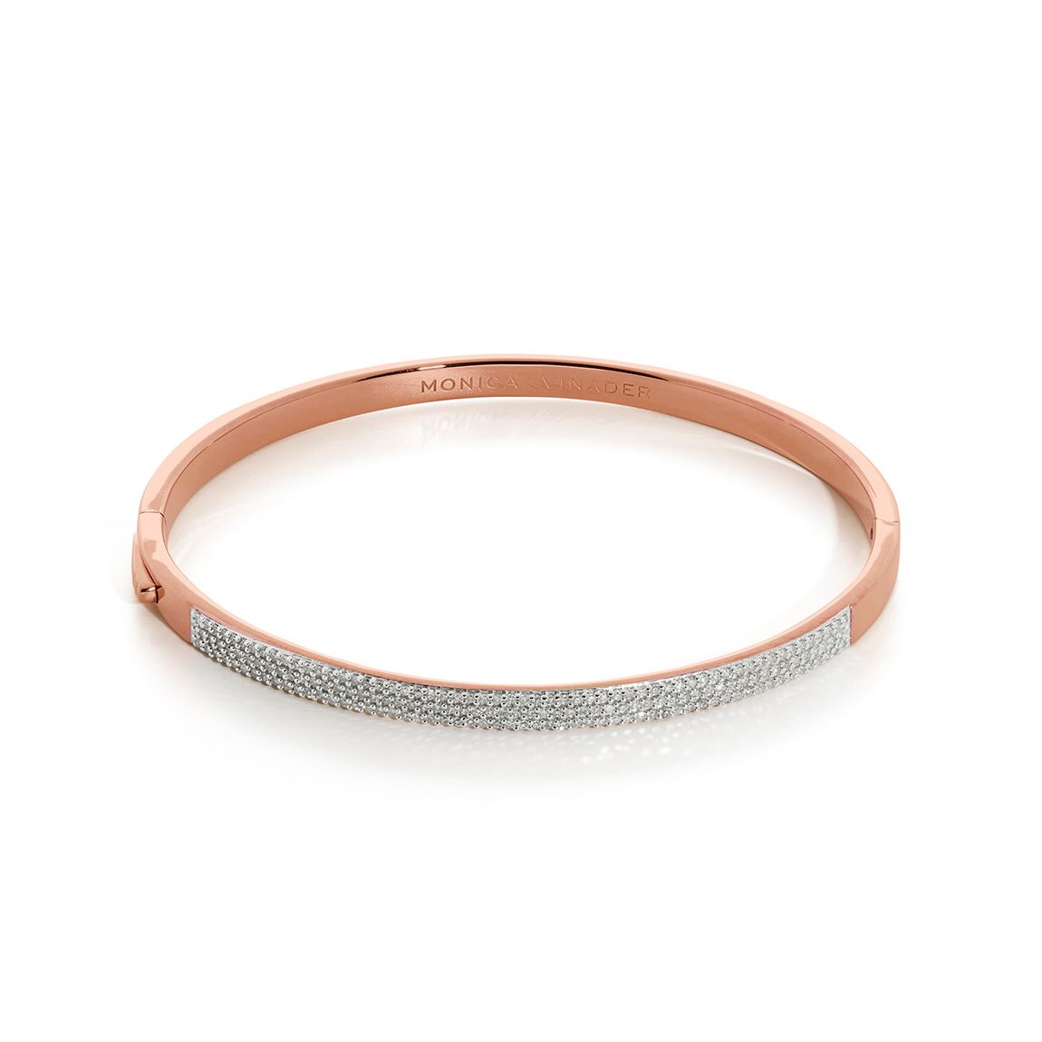 Rose Gold Diamond Pave Essential Bangle main product photo