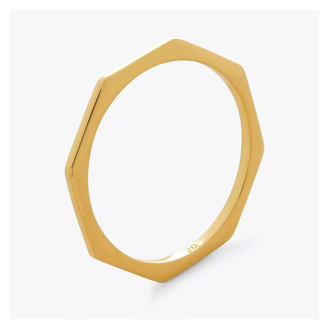 Gold-Plated Octagon Stacking Ring main product photo