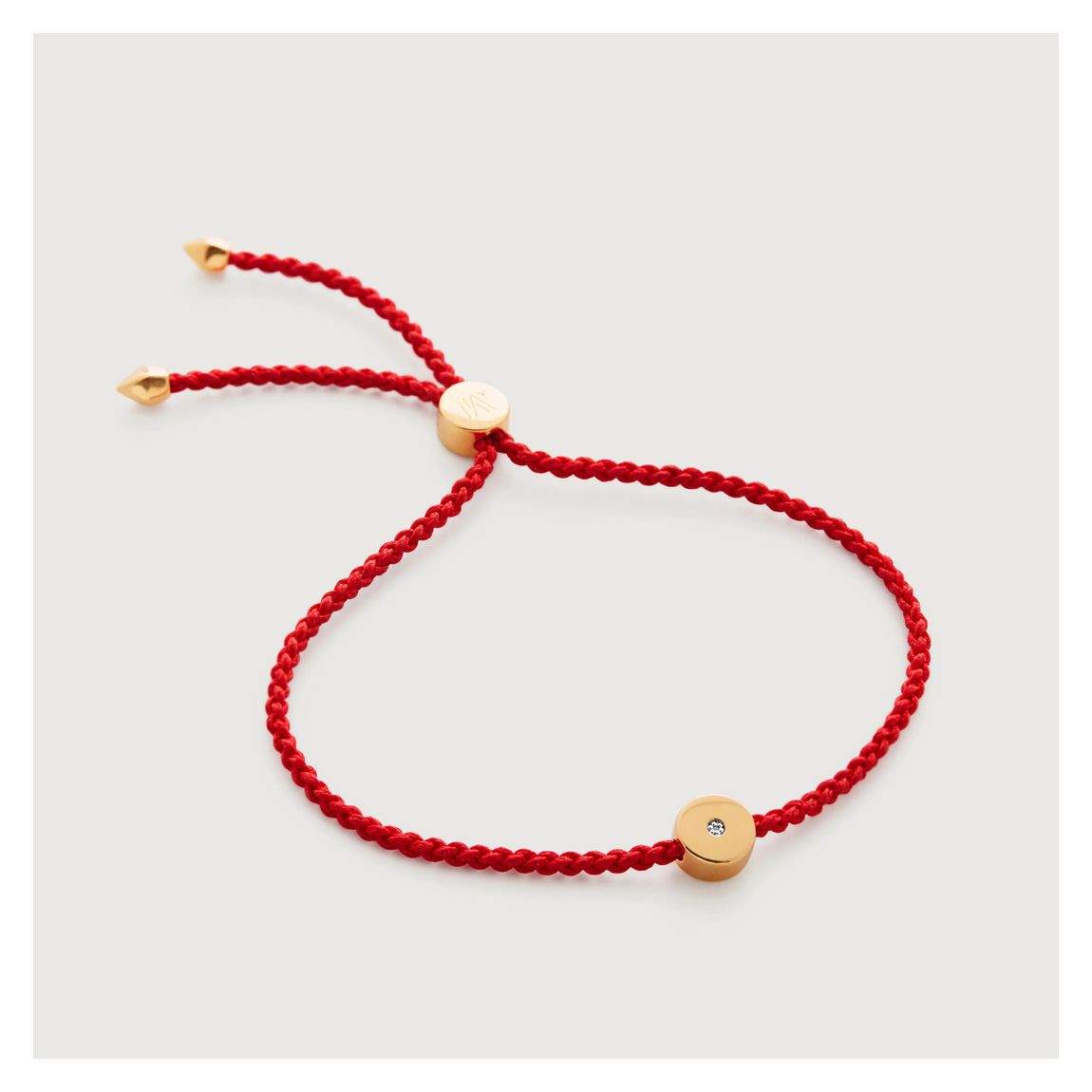 Gold Plated Linear Solo Friendship Diamond Bracelet main product photo