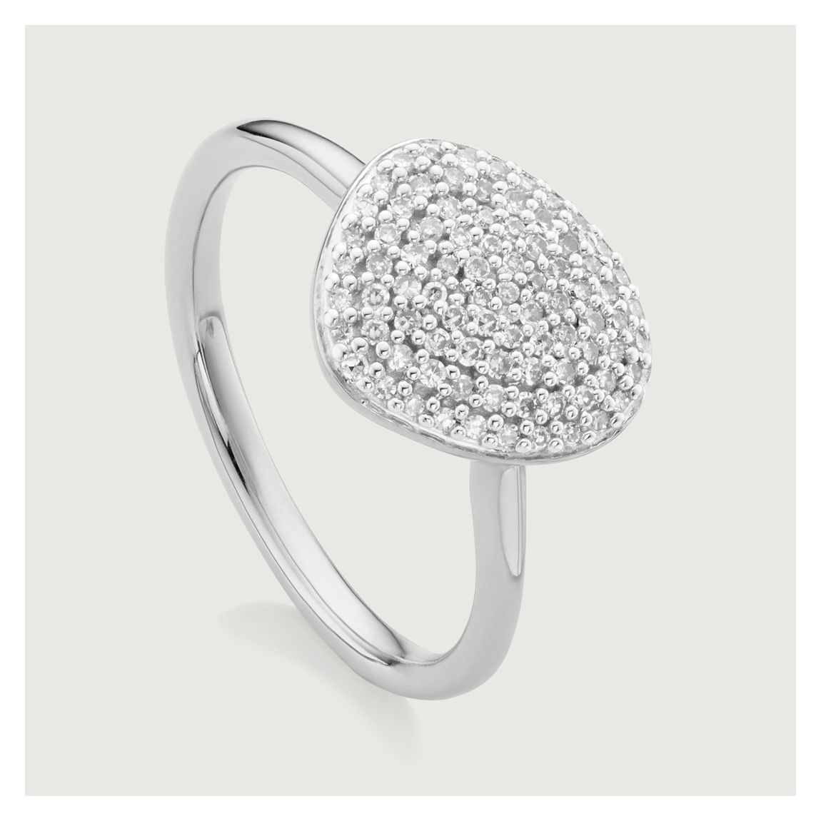 Rose Gold Nura Pebble Stacking Diamond Ring main product photo