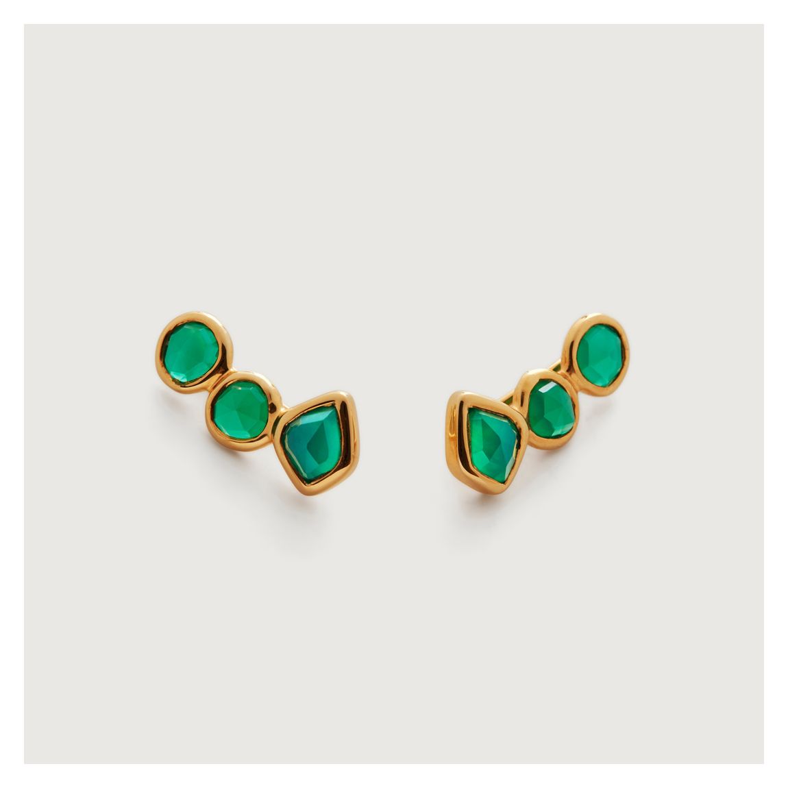 Green Onyx Siren Climber Earrings main product photo