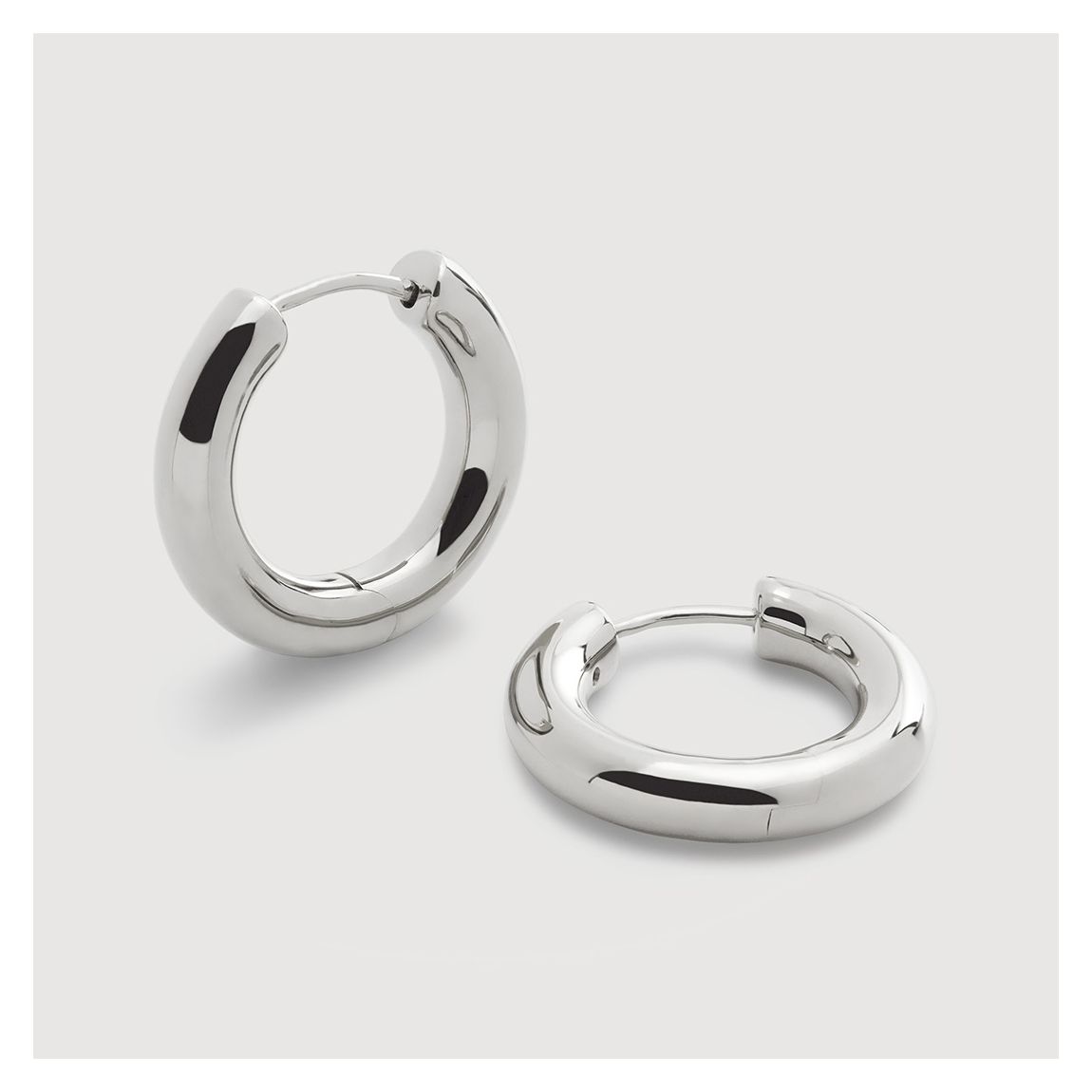 Silver Essential Click Small Hoop Earrings main product photo