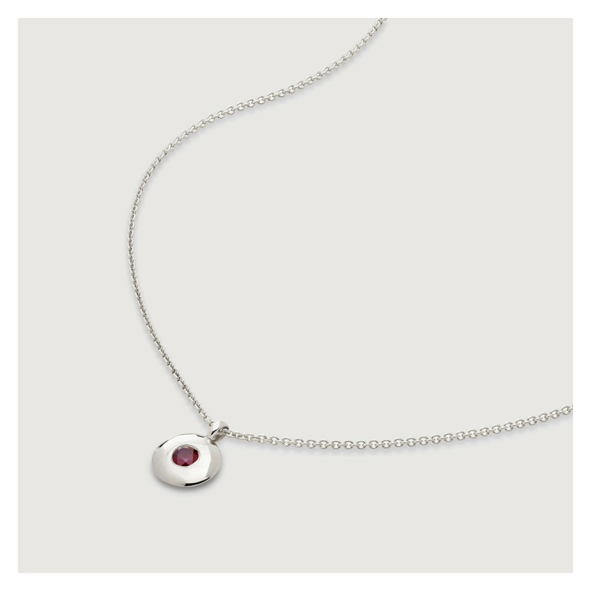 Red Garnet January Birthstone Necklace main product photo