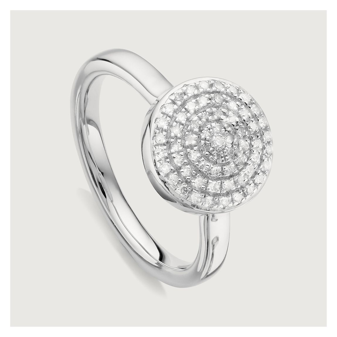 Silver Fiji Large Button Stacking Ring main product photo