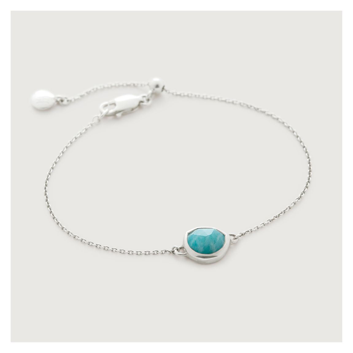 Amazonite Sterling Silver Siren Fine Chain Bracelet main product photo