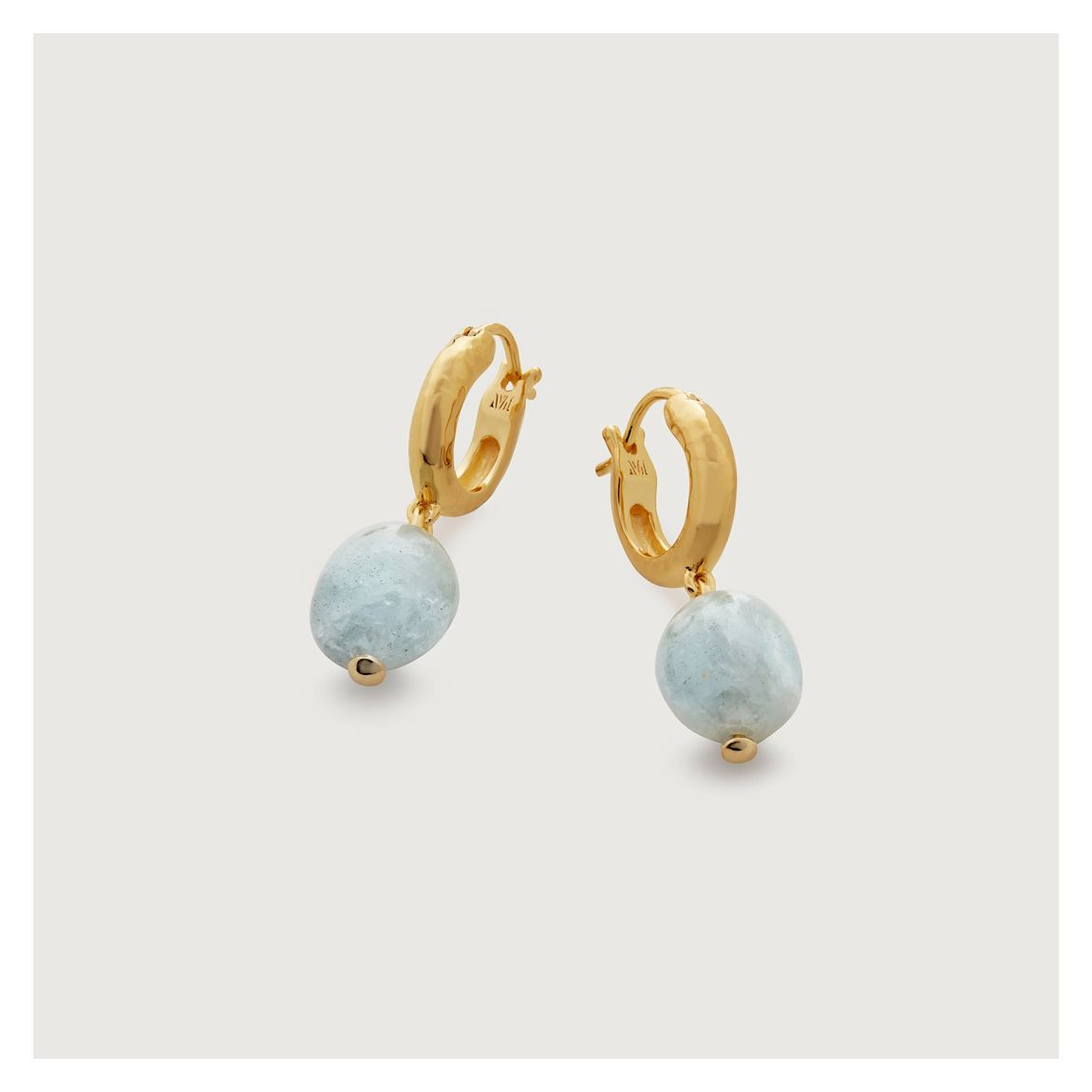 Aquamarine Rio Gemstone Huggie Earrings main product photo