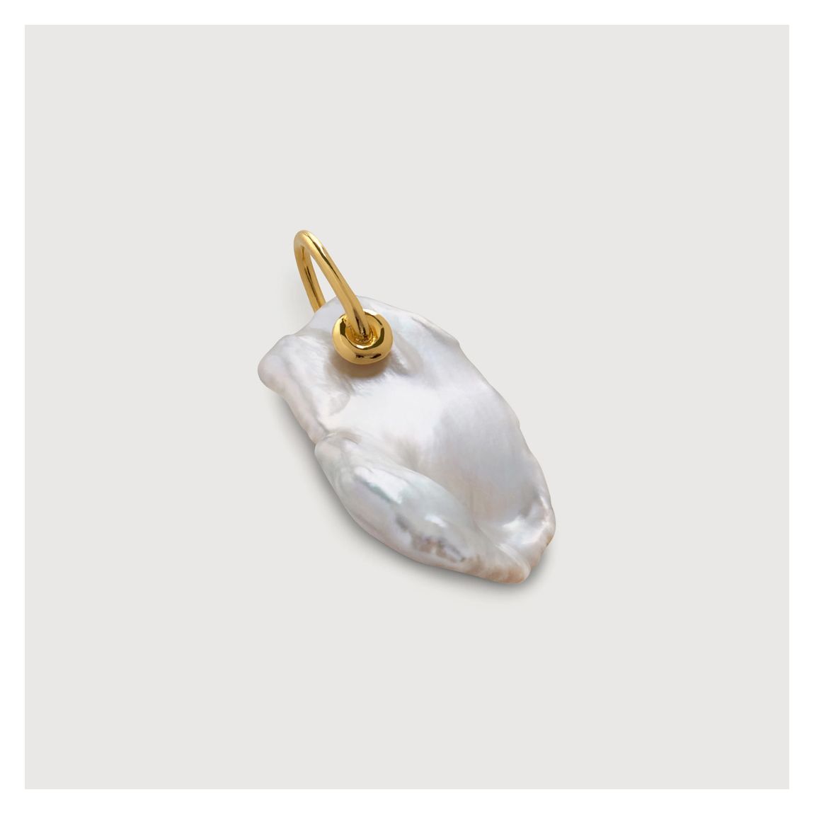 Gold Plated One of a Kind Large Keshi Pearl Pendant Charm main product photo