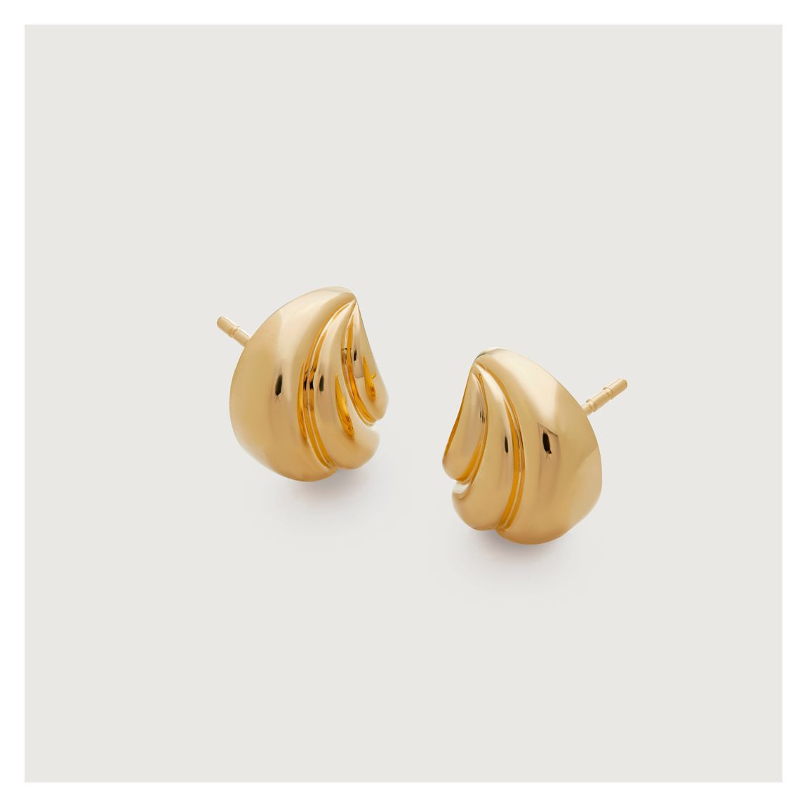 Gold Plated Swirl Stud Earrings main product photo