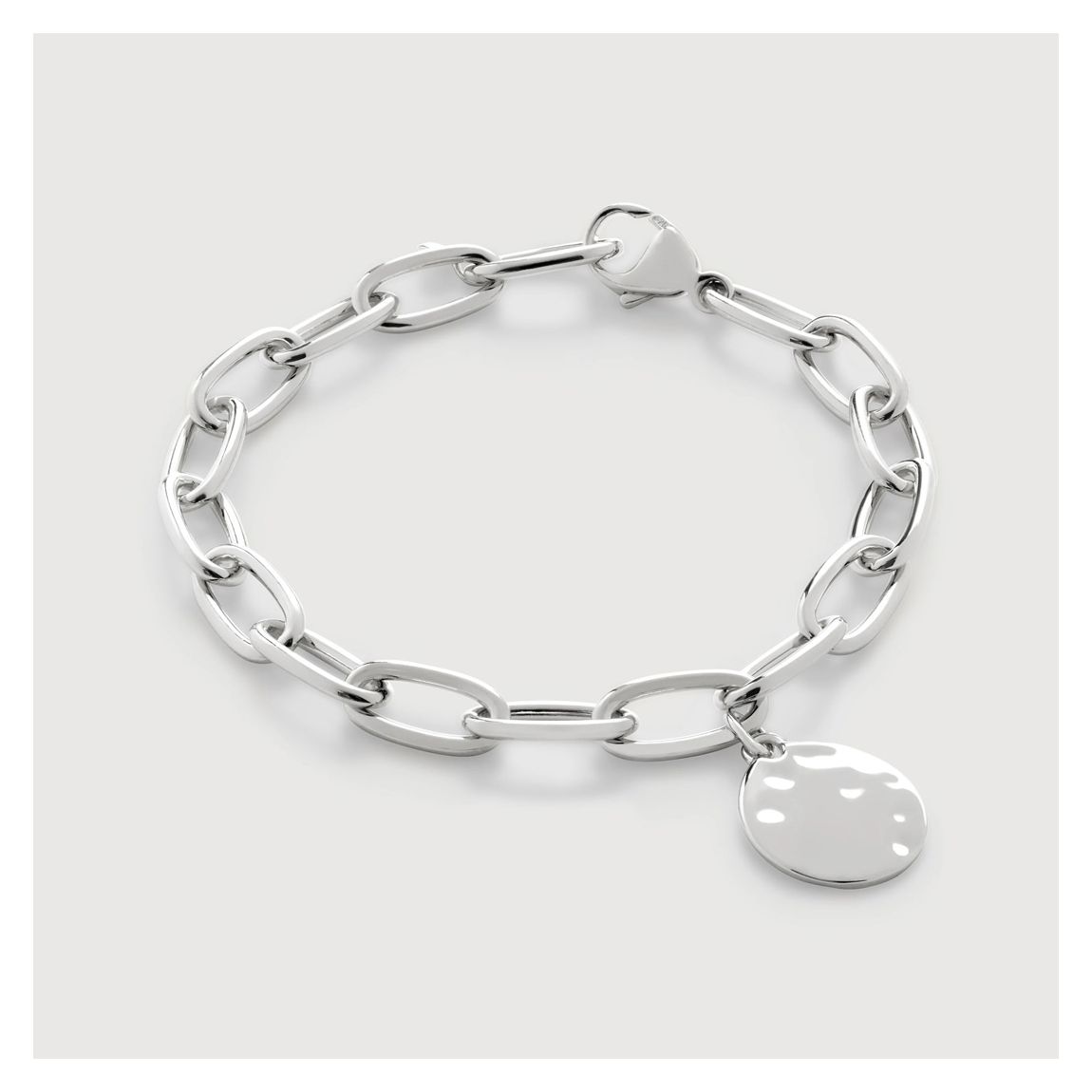 Silver Oval Charm Bracelet main product photo