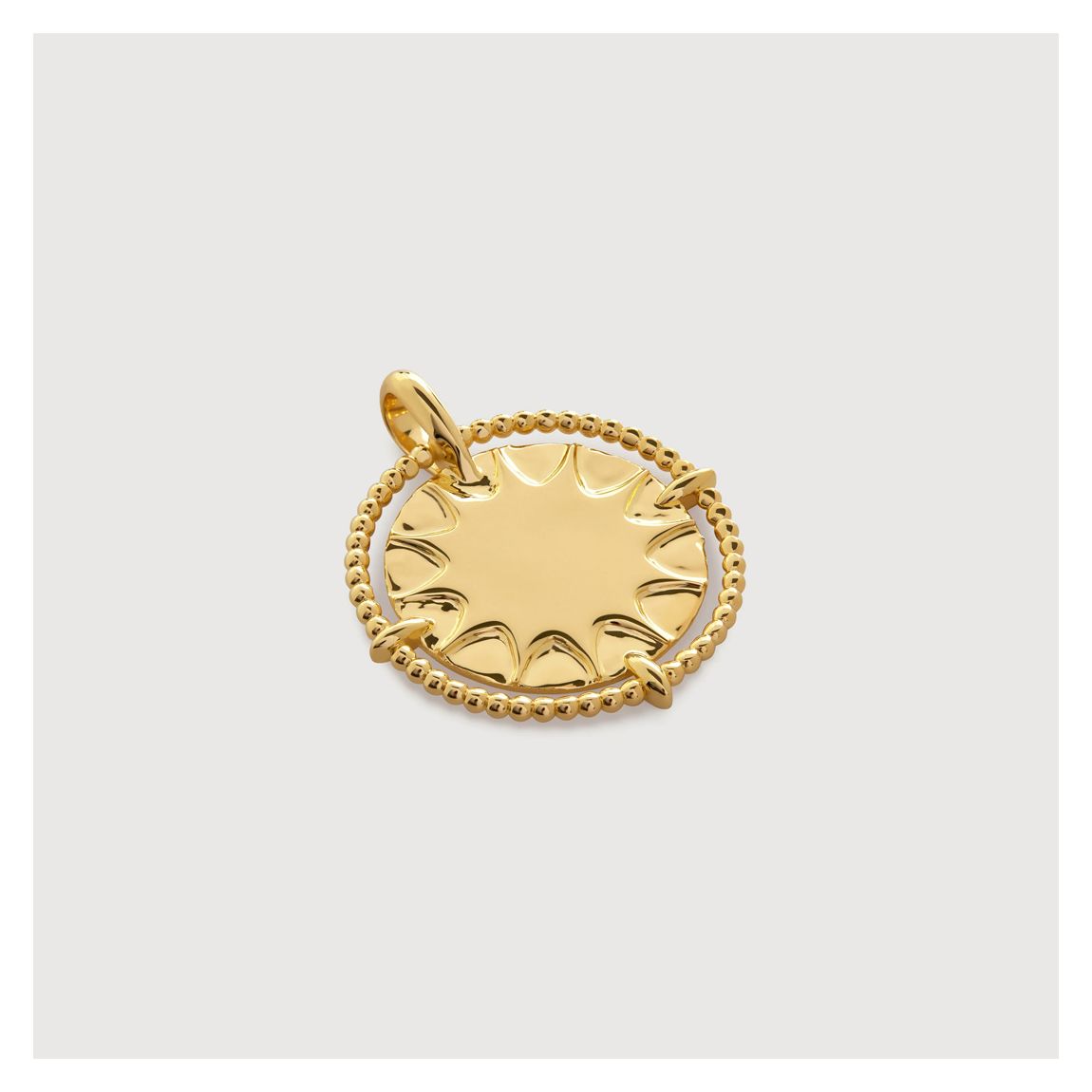 Silver Talisman Sun Pendant Charm main product photo