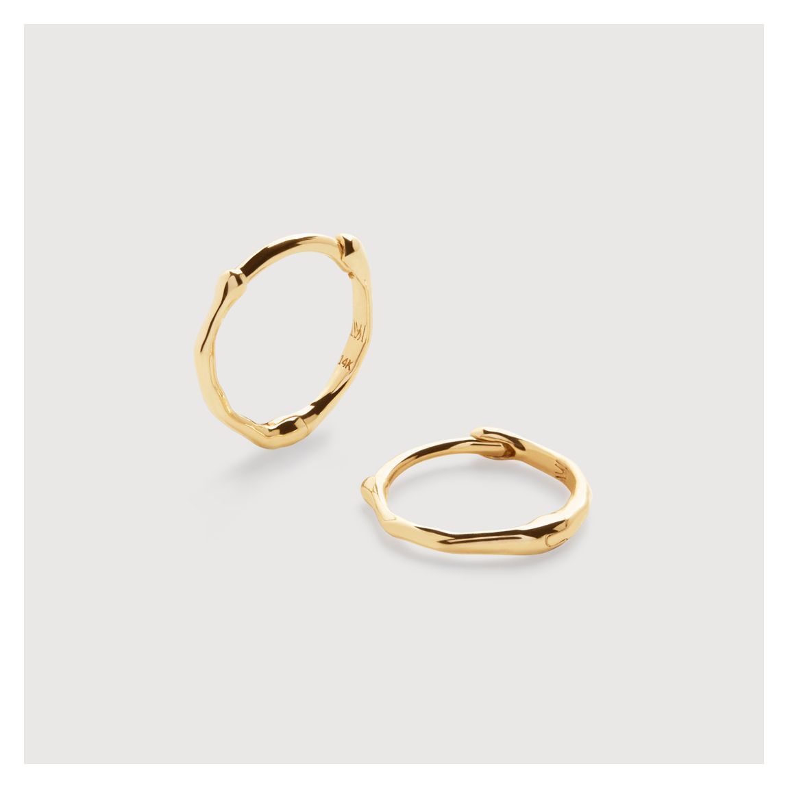 Yellow Gold Siren Mini Huggie Earrings main product photo
