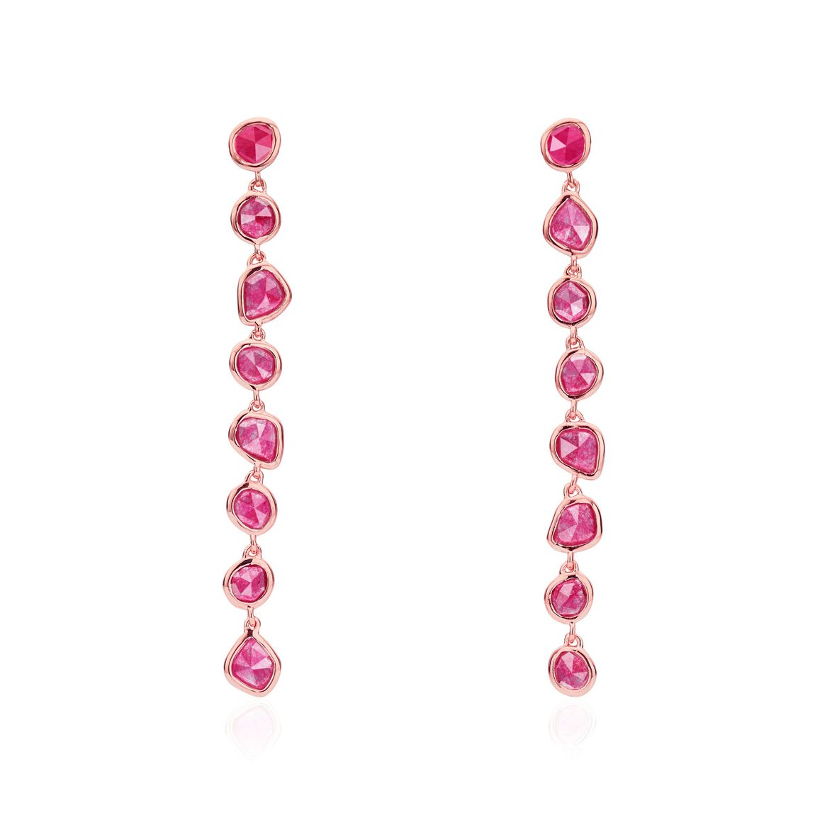 Rose Gold Siren Mini Nugget Cocktail Earrings main product photo