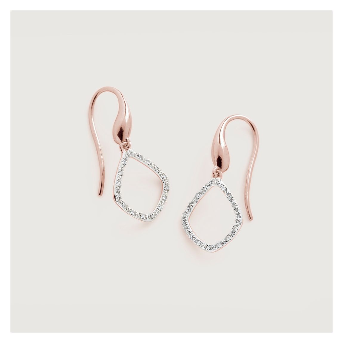 Rose Gold Riva Diamond Kite Earrings main product photo