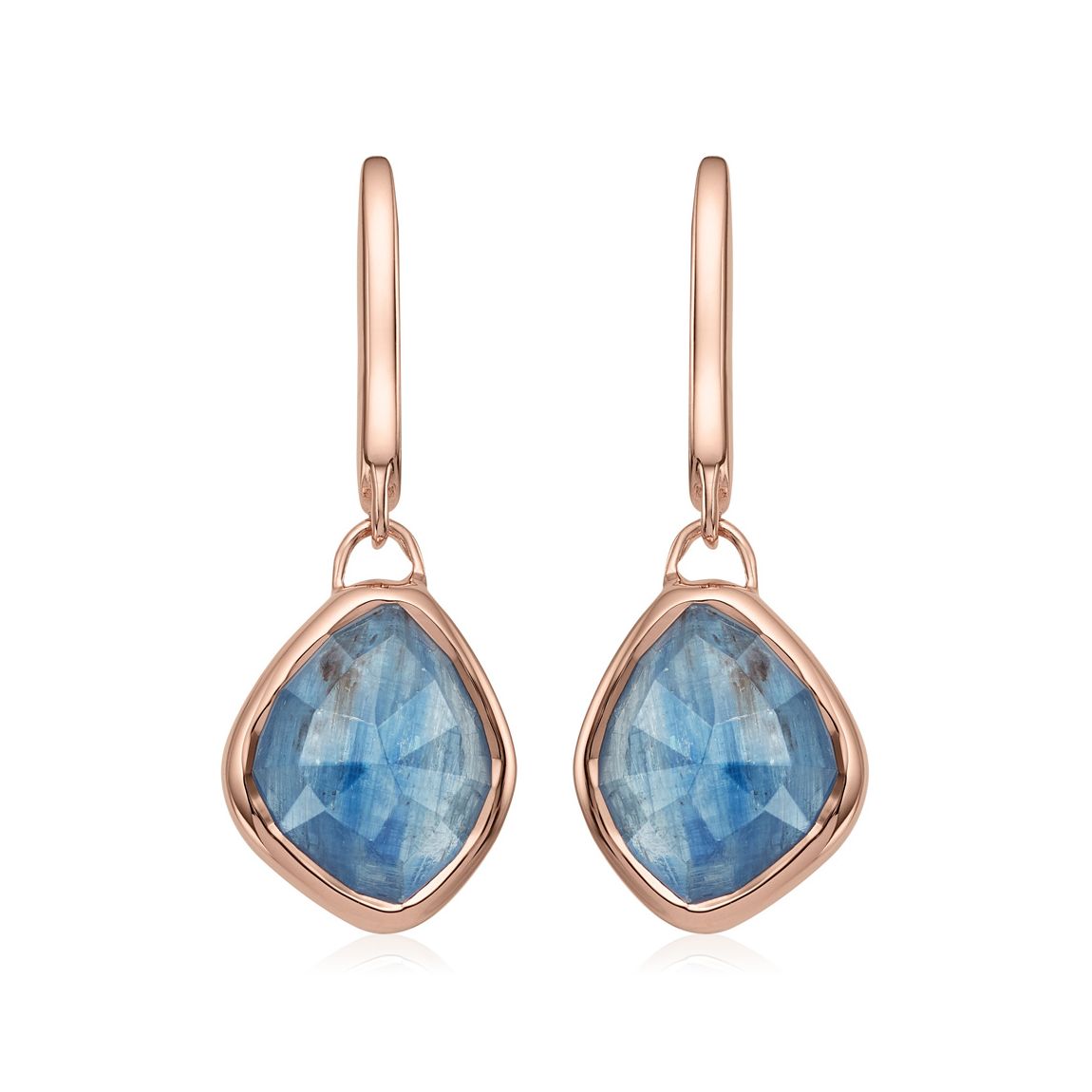 Kyanite Rose Plated Siren Small Nugget Drop Earrings main product photo