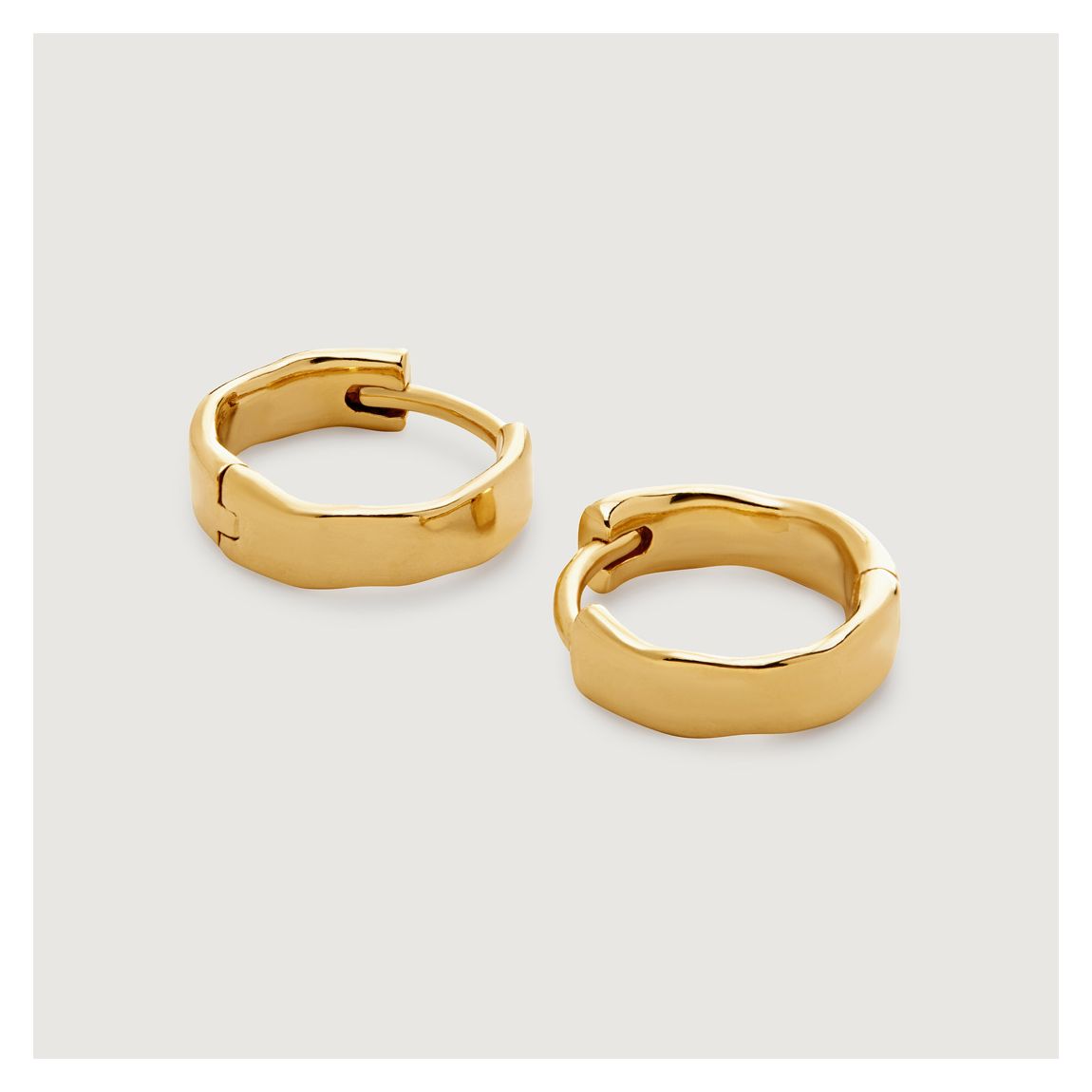 Gold Plated Siren Muse Wave Huggie Earrings main product photo
