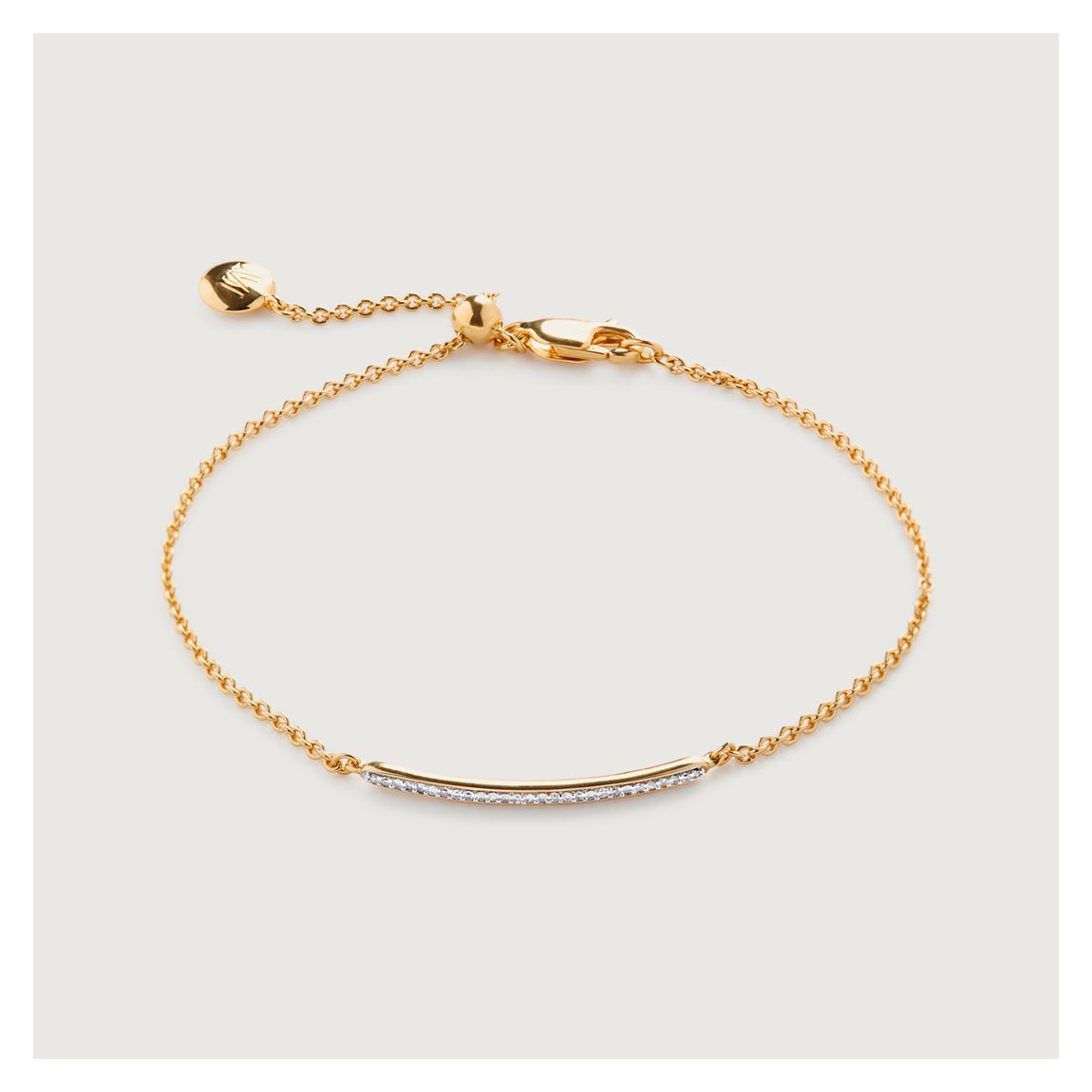 Gold Plated Skinny Short Bar Bracelet main product photo