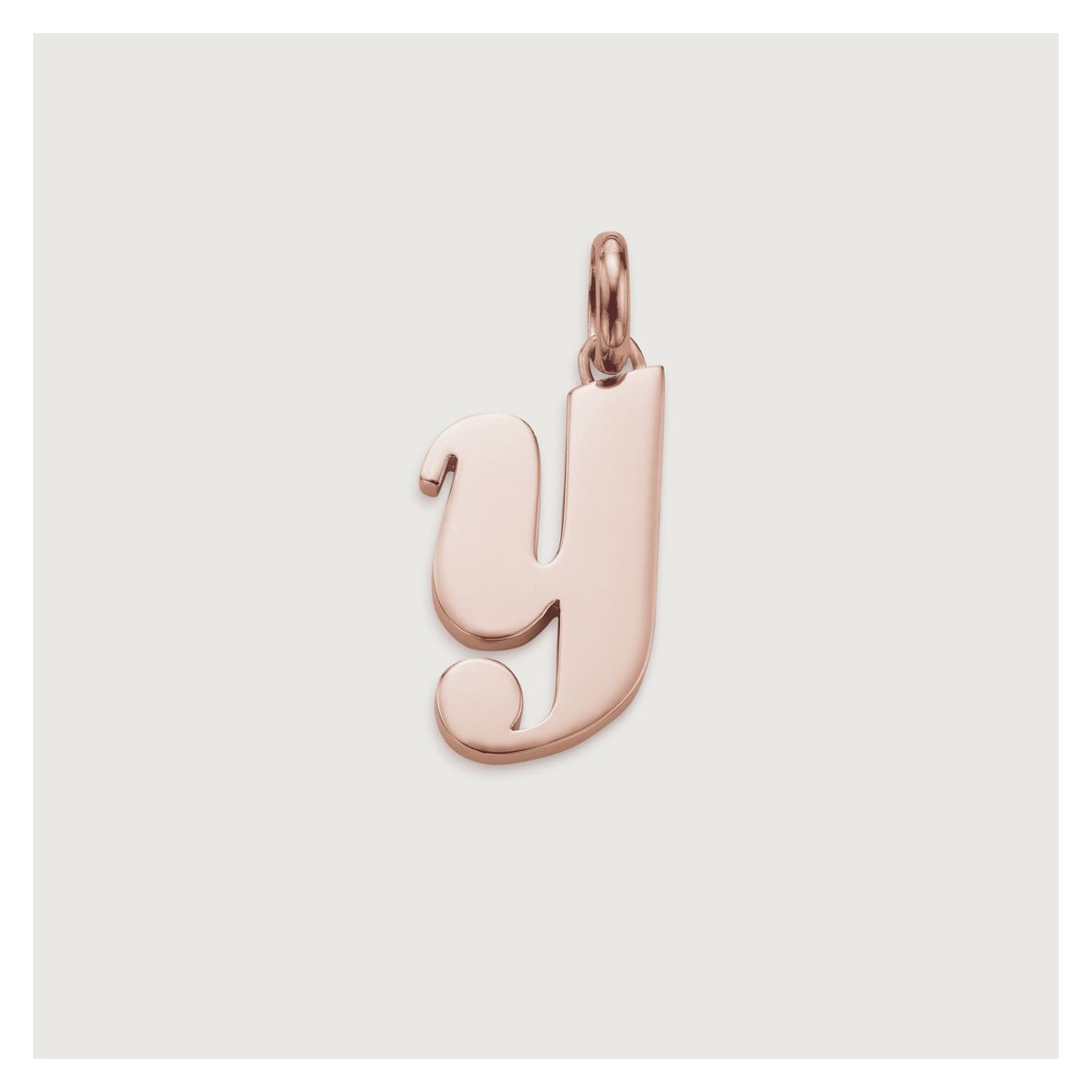 Rose Gold Vermeil Alphabet Y Pendant Charm main product photo
