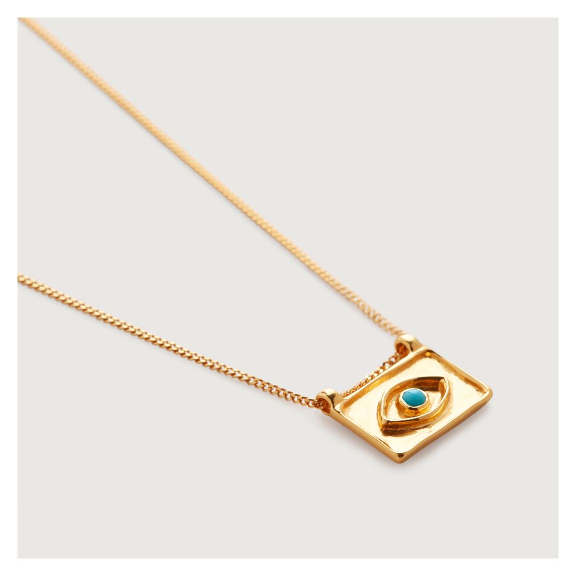 Turquoise Gold Plated Deia Evil Eye Necklace main product photo