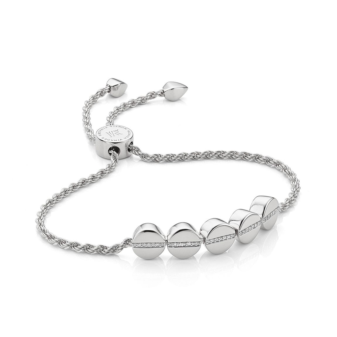 Silver Linear Bead Friendship Chain Bracelet main product photo