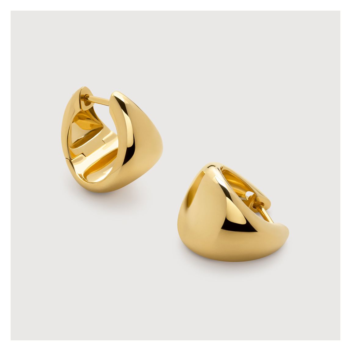 Gold Tapered Small Hoop Earrings main product photo