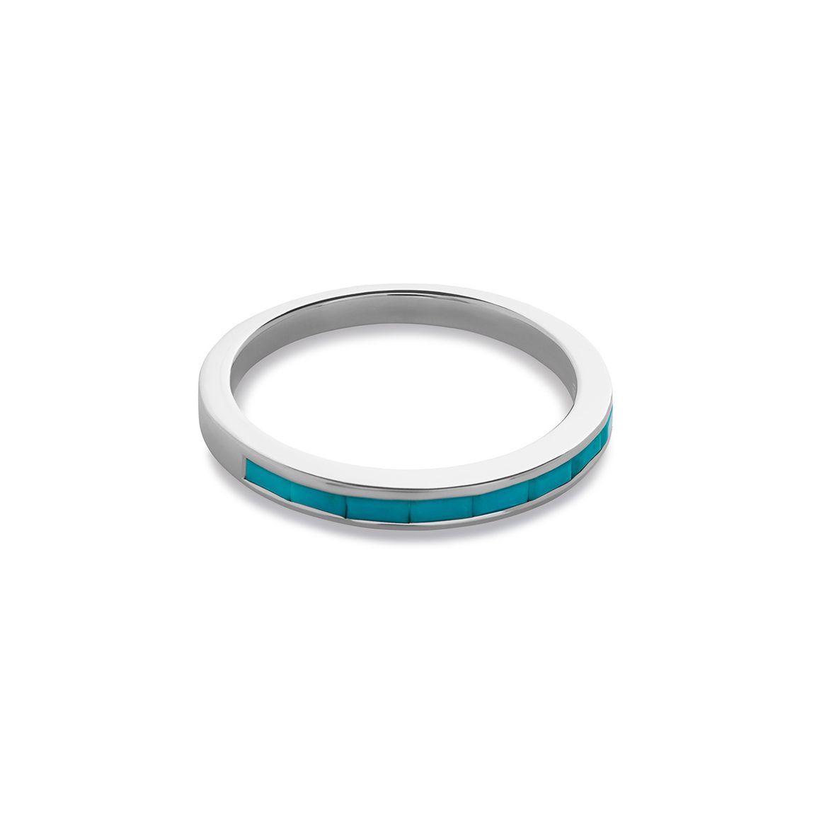 Turquoise Mini Baguette Half Eternity Ring main product photo
