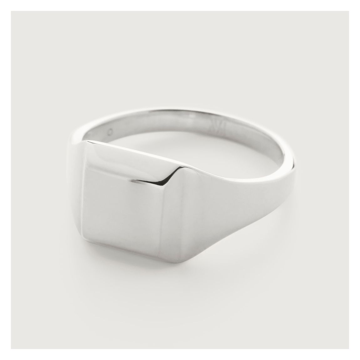 Silver Signature Signet Ring main product photo
