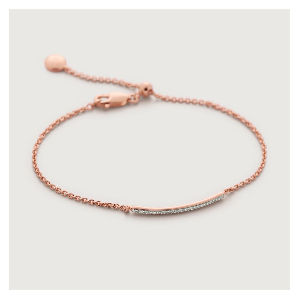 Rose Gold Skinny Short Bar Bracelet main product photo