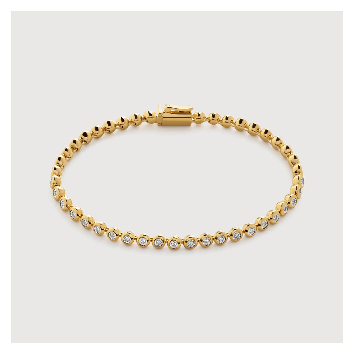 Gold Plated Diamond Essential Tennis Bracelet main product photo