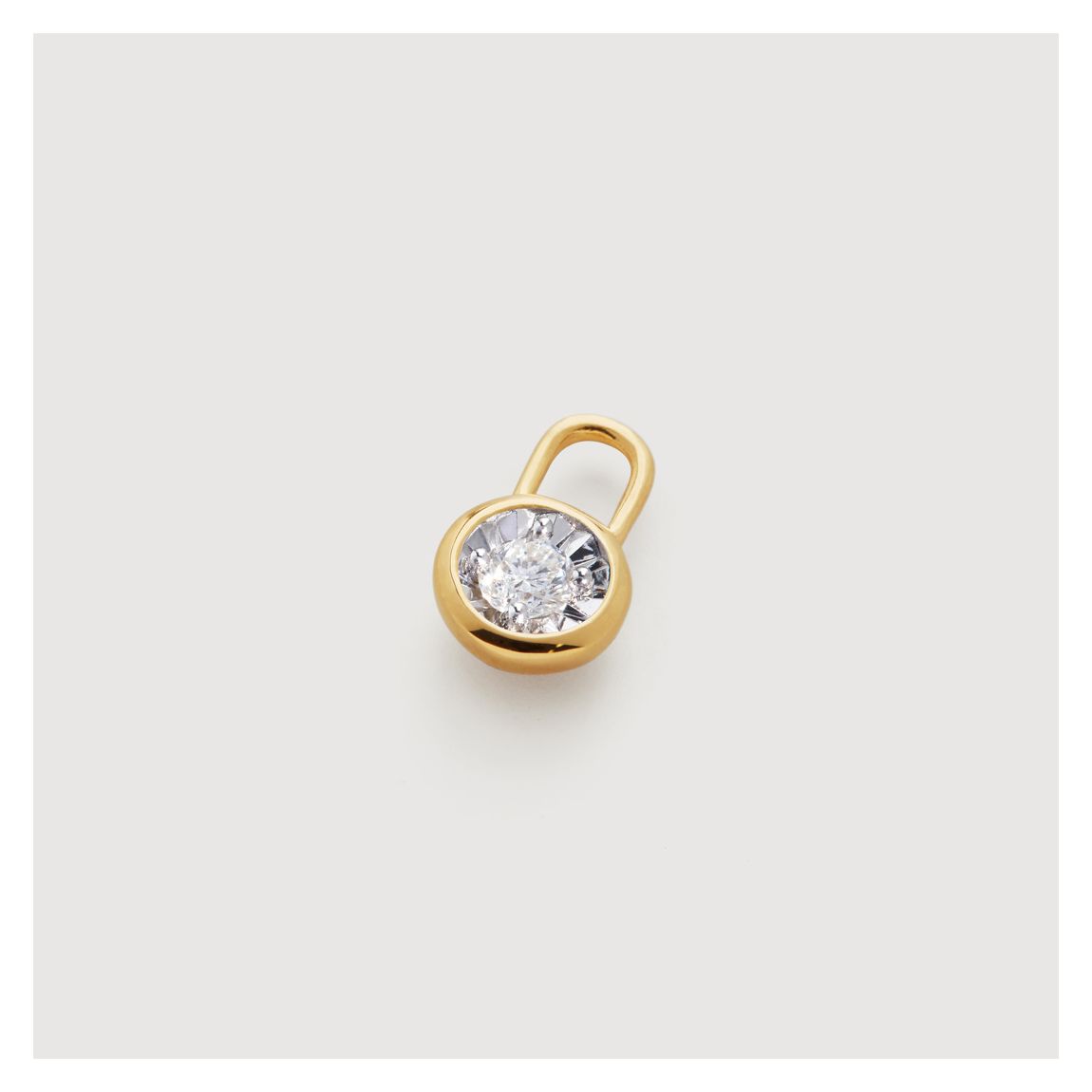 Lab Grown Diamond Gold Plated Solitaire Ear Charm main product photo