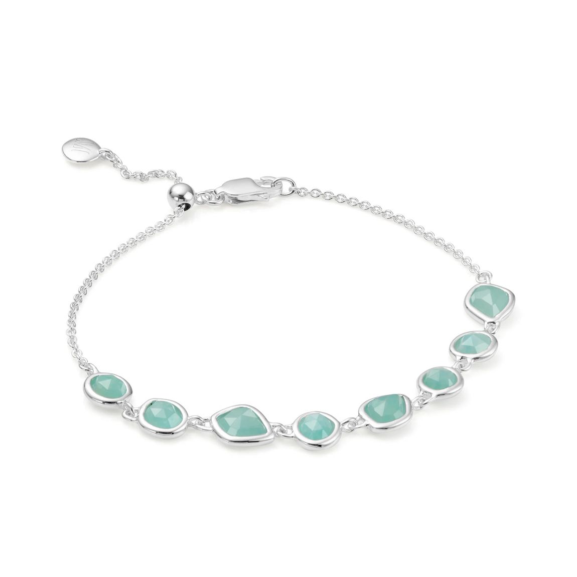 Silver Amazonite Siren Mini Nugget Cluster Bracelet main product photo